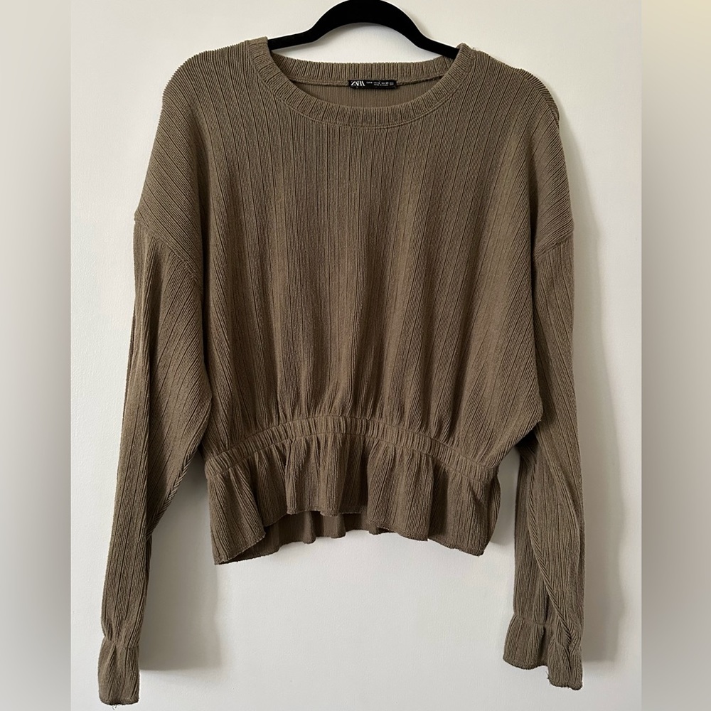 Olive green Zara sweater